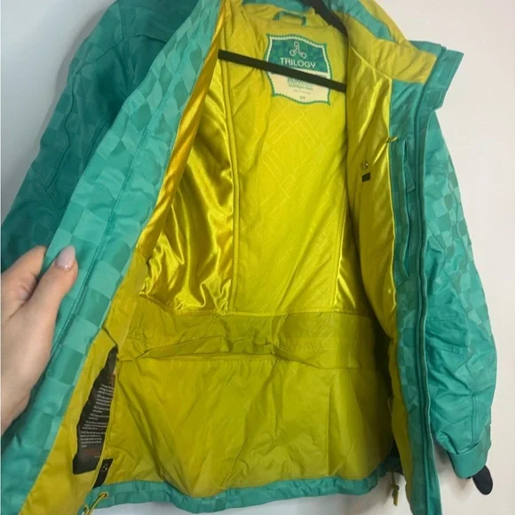 Trilogy Green Checkered Ski/Snowboard coat - Size S - Picture 8 of 17